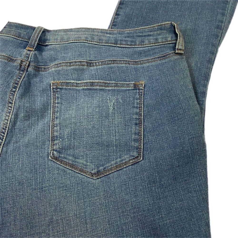 NWT Sonoma Petite Short 18PS Mid Rise Bootcut Jeans Light Wash Distressed 18 - Picture 15 of 16